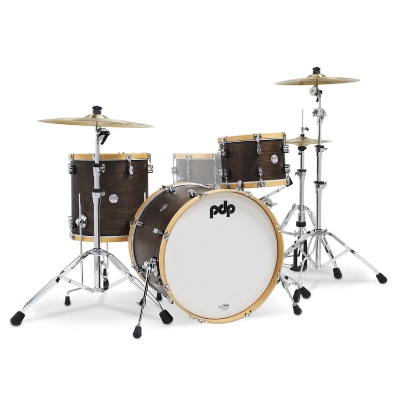 PDP PDP Concept Classic Series 3-Piece Maple Shell Pack, Walnut w/Natural Hoops image 1