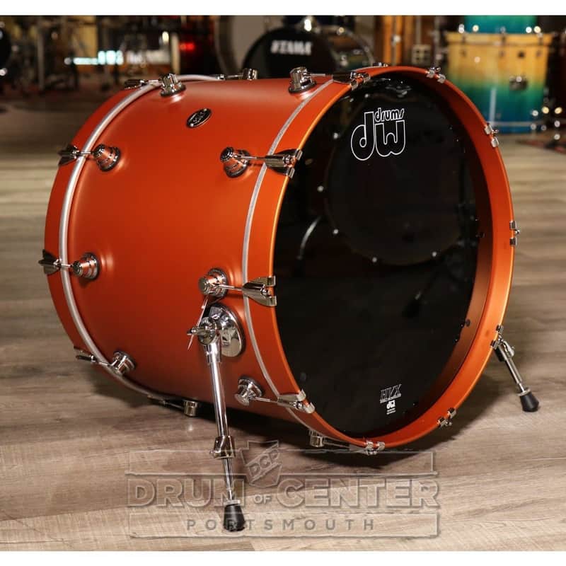 DW Performance Bass Drum 22x18 Hard Satin American Rust image 1