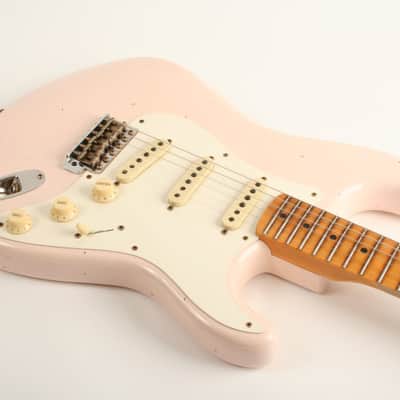 Fender Custom Shop 1956 Stratocaster Journeyman Relic Faded Aged Shell Pink CZ580311 image 5