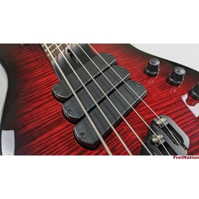 Dingwall AB1 Afterburner 1 RedBurst 5-String Multi-Scale Fanned Fret Bass Flame Maple Darkglass image 9