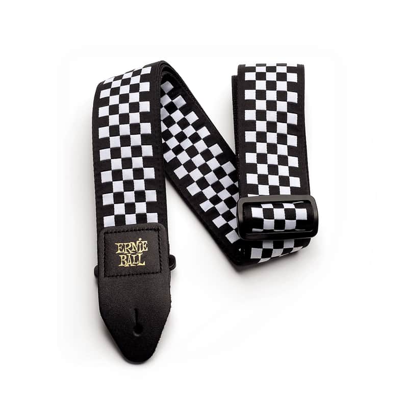 Ernie Ball JACQUARD STRAP - BLACK AND WHITE CHECKERED image 1