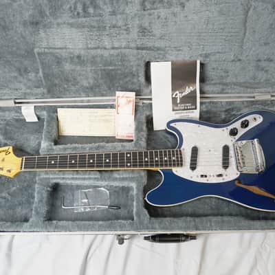 Fender Japan Thinline Mustang MG-HO (2012) Trans Blue MIJ – Semi