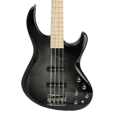 MTD Kingston Kingston Saratoga Deluxe 4 Trans Black Burst Gloss, Maple Fretboard image 9