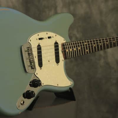 1964 Fender DUO-SONIC II Blue with '66 body CLAY DOTS + L-PLATE + '64 pickups image 12