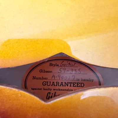 Gibson Custom Shop '59 ES-335 Dot Reissue 2010 - Antique Vintage Sunburst Gloss image 8