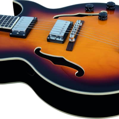 EKO SA 750 Semi Acoustic Hollow Body Guitar Vintage Sunburst ES-175 Style New image 4