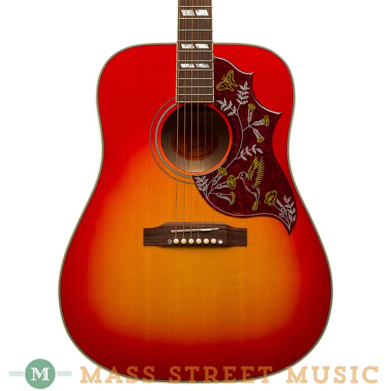 Gibson - 2014 Hummingbird Quilted Maple Cherry Sunburst Used image 1