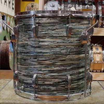 1960s Ludwig Super Classic Outfit in Blue Oyster Pearl 14x22 9x13 16x16 image 9