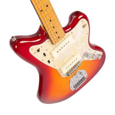 2020 Fender American Ultra Jazzmaster Electric Guitar, Maple Fingerboard, Plasma Red Burst, US2000XXXX image 12