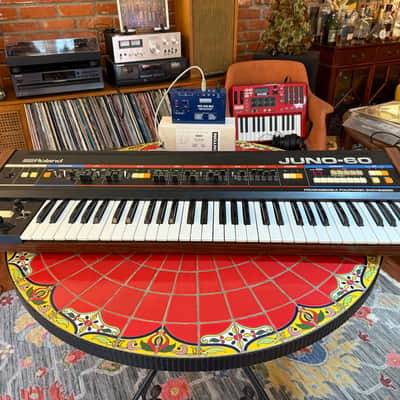 Roland Juno 60 Legendary PolySynth WITH Kenton Pro DCB to MIDI Converter 1982 image 2