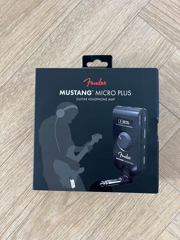 Fender Mustang Micro Plus Guitar Headphone Amp 2024 - Present - Black image 1