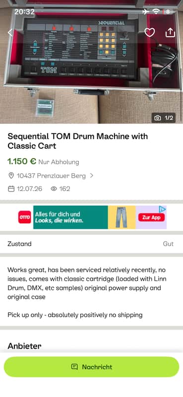 Sequential TOM 4-Voice Drum Machine 1985 - Black image 1