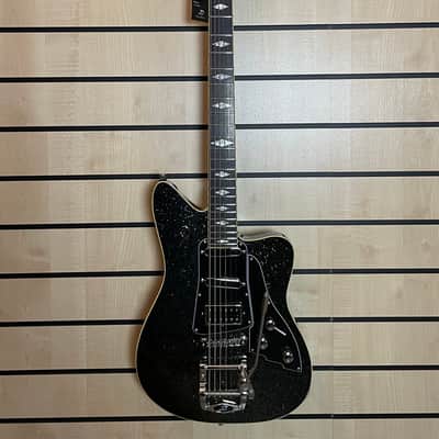 Duesenberg Paloma D6 Baritone Black Sparkle Electric Guitar Gigbag image 1