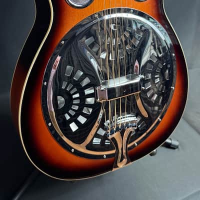 Gold Tone PBR Paul Beard Signature Round Neck Resonator Guitar Tobacco Sunburst w/ Case image 3