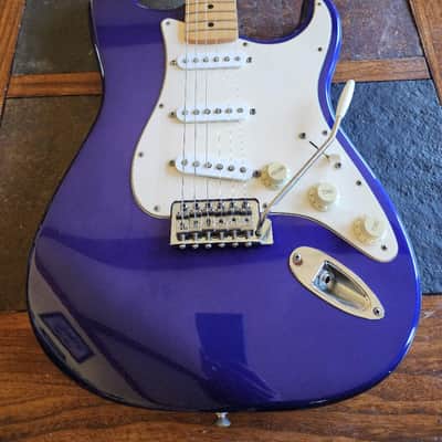 Fender Strat Std MIM SSS 2000 w/bag- blue image 2