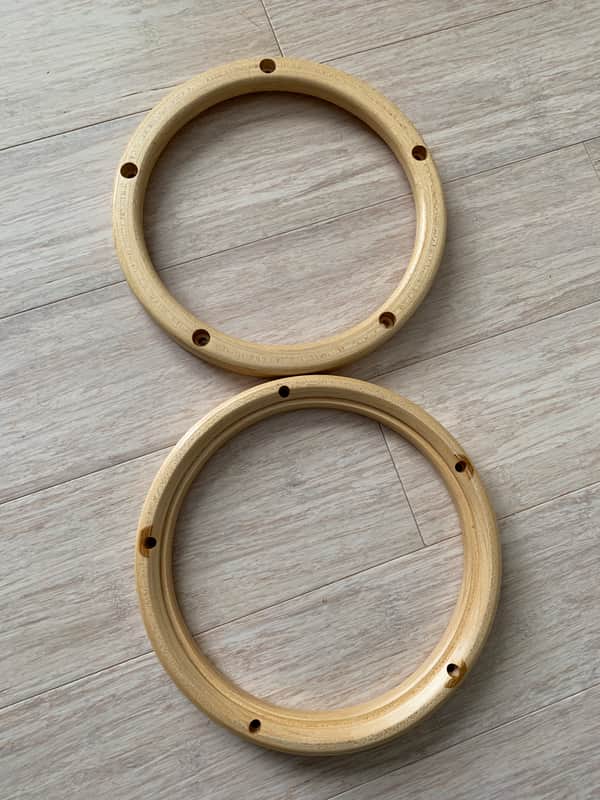 8" Maple Wood Hoops - Natural wood image 1