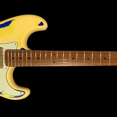 Billy Handy Junior’s Gas Station “RattleStrat” Relics - Olympic White Paisley Finish - w/ HSC - Partscaster Relic - S and T Style Set image 15