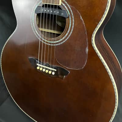 Washburn WJ130EK Vintage Series Jumbo Acoustic Guitar w/ K&K Pickup and Case image 7