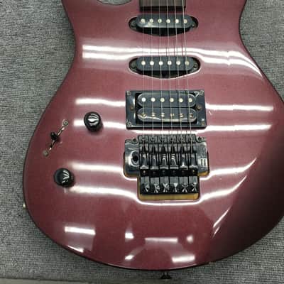 Aria Pro II VP-40 Lefty Dark Red Left handed superstrat with unique inlay image 10