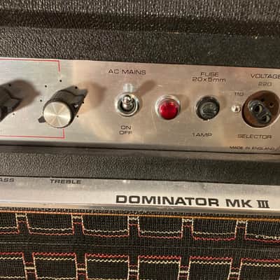 WEM Dominator MK III 1970 1X12 Combo Amp with Rare International Voltage Selector image 3