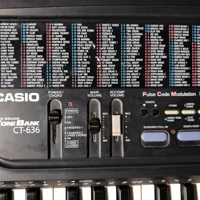 Vintage Casio CT-636 Keyboard Synth 465 Sound Tone Bank, Works
