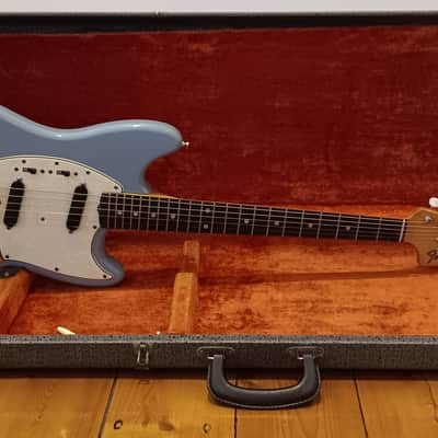 All original vintage 1965 pre-CBS L serial Fender Mustang in gorgeous Daphne blue! image 2
