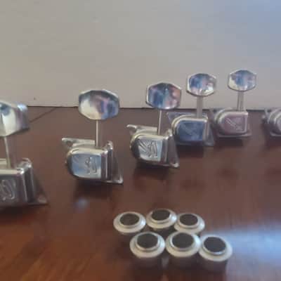 Fender Vintage F Logo tuners Left handed 1966-67 - Chrome image 4