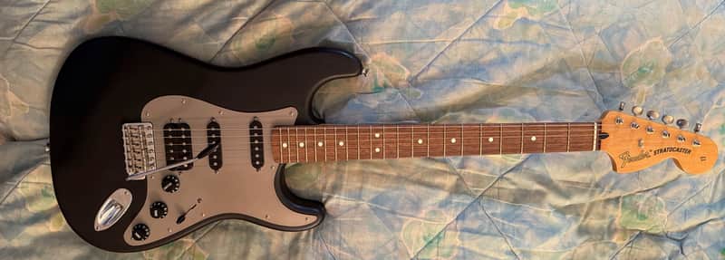 2002 FENDER Stratocaster Deluxe HSS guitar MIM - GUN METAL BLACK image 1