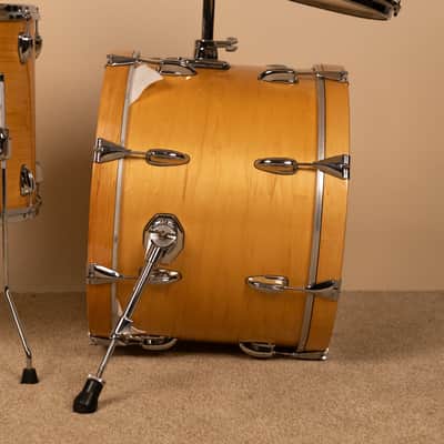 1990s Slingland Artist Custom Natural Maple Drum Set 14x20 8x12 14x14 and 5x14 image 9