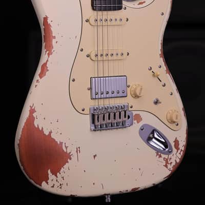 Dhatarattha HSS Strat-Style – Cream Nitro Relic image 5