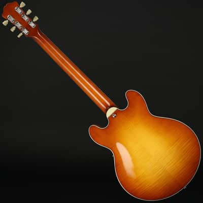 Eastman T484-GB 14" Thinline, Seymour Duncan Pickups in Goldburst with Case #P2401370 imagen 4
