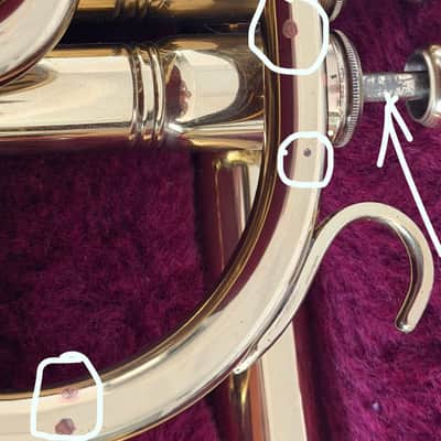 King Tempo II 603 Student/Intermediate Bb Cornet w/original case. - Lacquered Brass image 8
