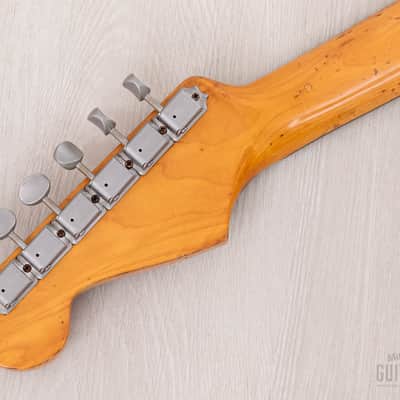 1960 Fender Stratocaster Partscaster w/ Olympic White Heavy Relic Body, Don Mare Super Sports Pickups, Case image 5