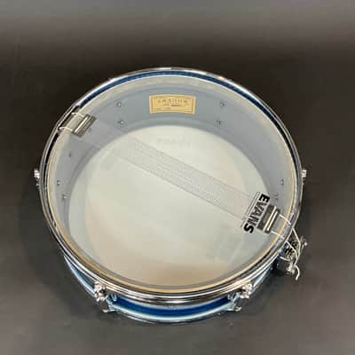 Rogers Luxor Blue Sparkle 6 Lug Snare Drum 5x14 image 11