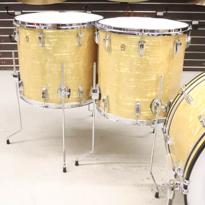 Ludwig USA Legacy Mahogany 4pc Butterscotch Pearl Drum Kit Set 24/18/16/13" image 4