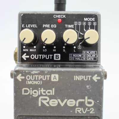 Boss RV-2 Digital Reverb 1987 Made in Japan Guitar Effect Pedal 839200 image 3