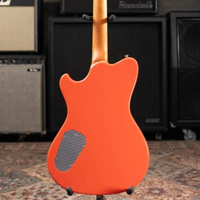 Powers Electric A-Type PF42 Hollow Body Guitar - Continental Orange with Gig Bag image 8