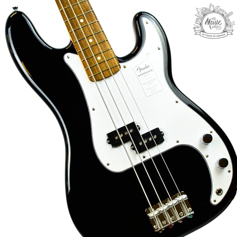Fender Standard Precision Bass Black P Bass Ceramic Pickup Laurel Fretboard image 1