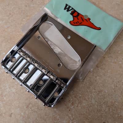 W.D. Telecaster Bridge With Saddles Complete Chrome Excellent image 1