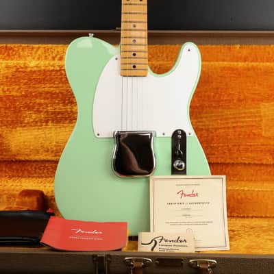 Fender 7Oth Anniversary Esquire  Nitro / Roasted Pine - Surf Green W/G&G Case image 7