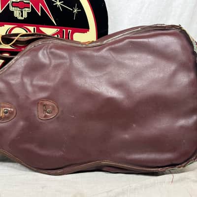 Artistic Products Company (Victoria) Vintage Plasti-Leather (Leather/Vinyl) Gig Bag 1950s - Brown image 7