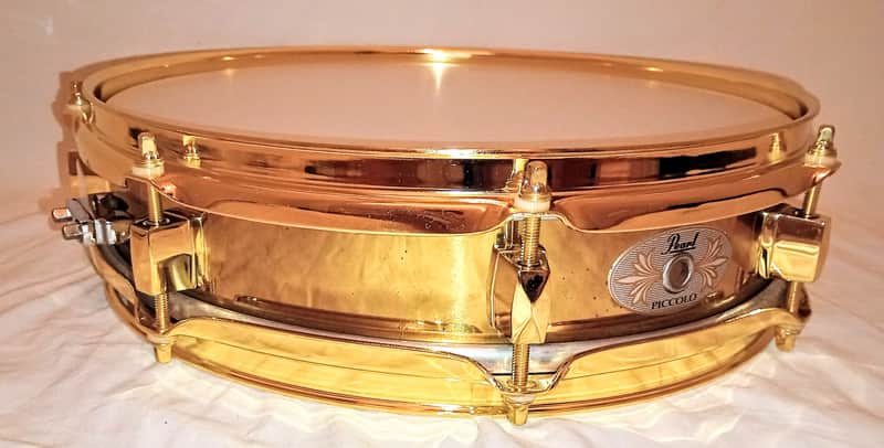 PEARL (SEE VIDEO) BRASS PICCOLO SNARE DRUM WITH BRASS HDWE-FREE SHIP TO C-USA! image 1