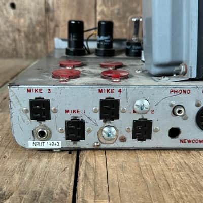 Newcomb H-50 PA head guitar amp 1950's - Silver image 15