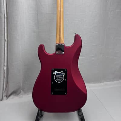 Fender  Stratocaster  2000s  - Red Satin Electric Guitar Signed By Rod Stewart Certified By JSA image 6