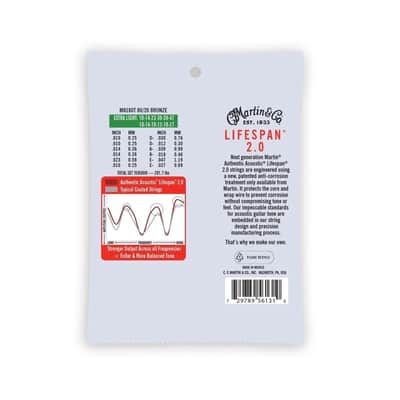 Martin Authentic Lifespan 2.0 Treated 12 String Acoustic Guitar Strings - MA180T image 3