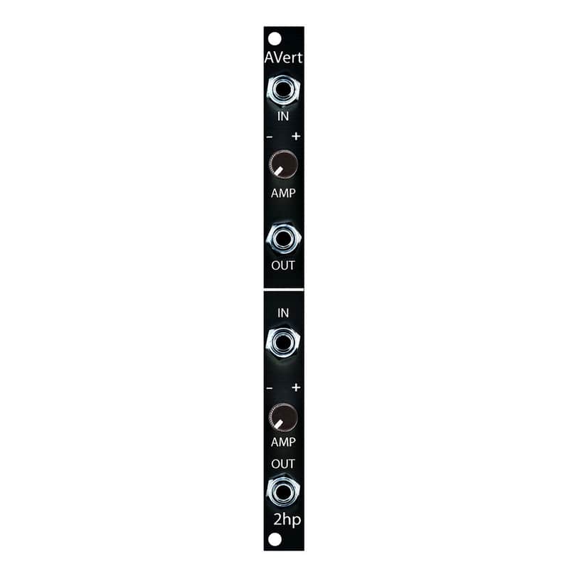 2hp AVert Eurorack Dual Attenuverter Module (Black) image 1