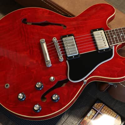 Minty! 2016 Gibson '61 Warren Haynes ES-335 Semi-Hollow Electric Guitar Figured Cherry + COA OHSC image 2
