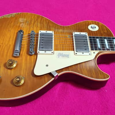 Gibson Les Paul Ultra Aged R9 BRAZILIAN ROSEWOOD Lemon drop (2018) + original vintage 1961 unsealed PAFS + 1959 hardware image 5