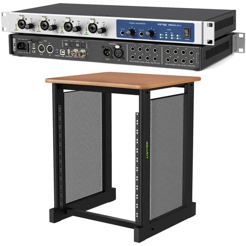 RME Fireface 802 FS 60-Channel USB, GearIT 12U Audio Rack Bundle