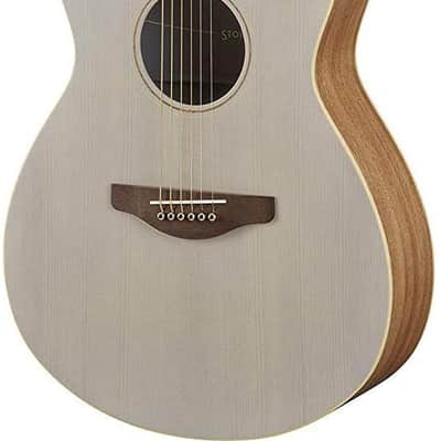 Yamaha STORIA I Concert Acoustic-Electric Guitar Satin White image 1